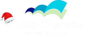 Logo of Melody Corporation with three overlapping wave shapes above the text and a Santa hat on the left side. The slogan "The Premier Choice".